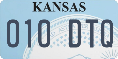KS license plate 010DTQ
