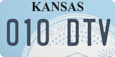 KS license plate 010DTV