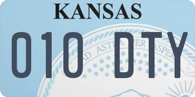 KS license plate 010DTY