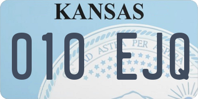 KS license plate 010EJQ