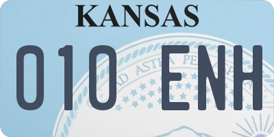 KS license plate 010ENH