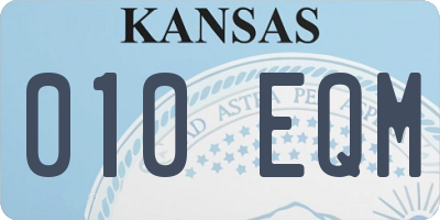 KS license plate 010EQM