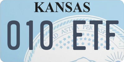 KS license plate 010ETF