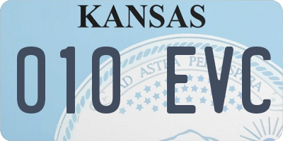 KS license plate 010EVC