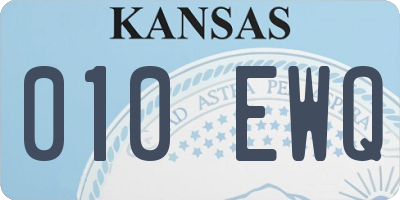 KS license plate 010EWQ
