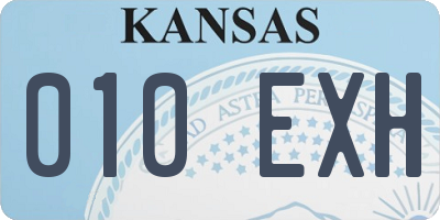 KS license plate 010EXH