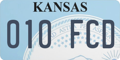 KS license plate 010FCD