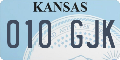 KS license plate 010GJK