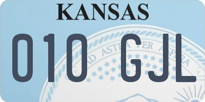 KS license plate 010GJL