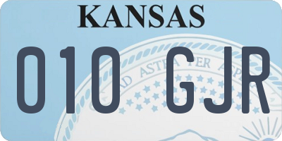 KS license plate 010GJR