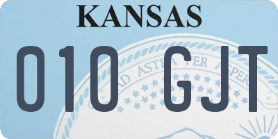 KS license plate 010GJT