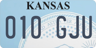 KS license plate 010GJU