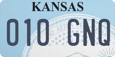KS license plate 010GNQ