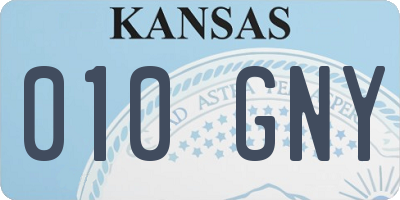 KS license plate 010GNY
