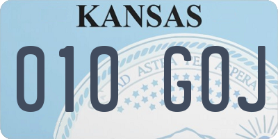 KS license plate 010GOJ