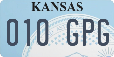 KS license plate 010GPG