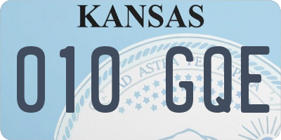 KS license plate 010GQE