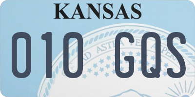 KS license plate 010GQS