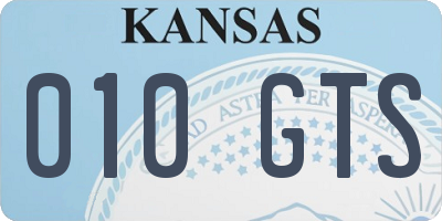 KS license plate 010GTS