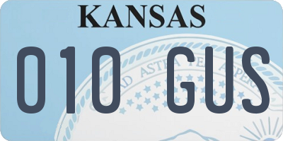 KS license plate 010GUS