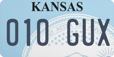 KS license plate 010GUX