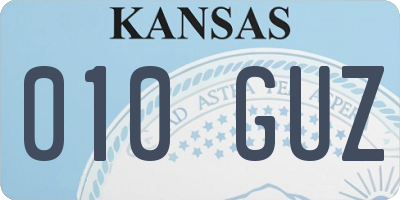 KS license plate 010GUZ