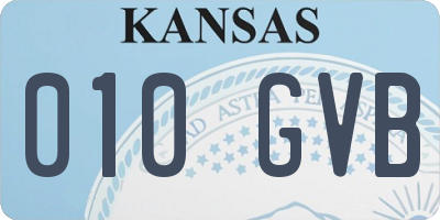 KS license plate 010GVB