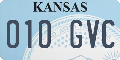 KS license plate 010GVC