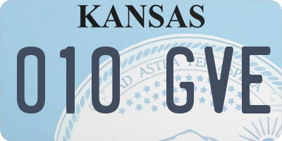 KS license plate 010GVE