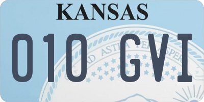 KS license plate 010GVI