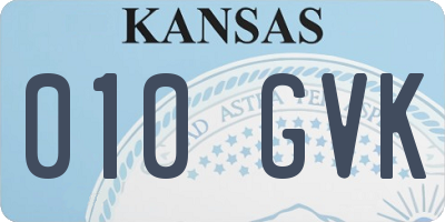KS license plate 010GVK