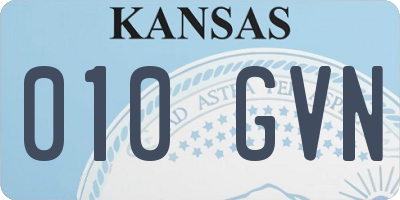 KS license plate 010GVN