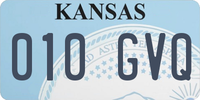 KS license plate 010GVQ