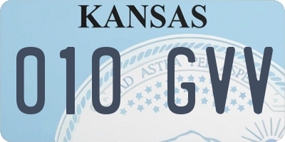 KS license plate 010GVV
