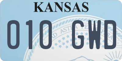 KS license plate 010GWD