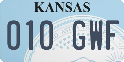 KS license plate 010GWF