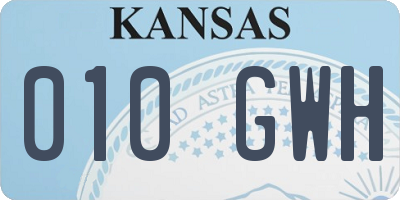 KS license plate 010GWH