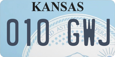 KS license plate 010GWJ