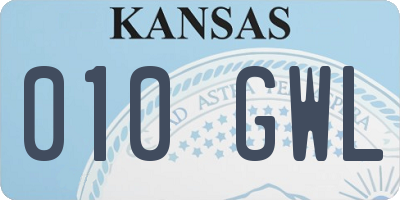 KS license plate 010GWL