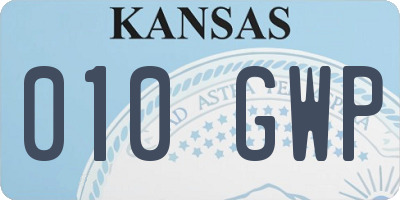 KS license plate 010GWP