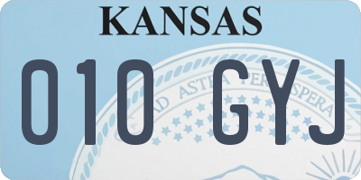 KS license plate 010GYJ