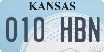 KS license plate 010HBN