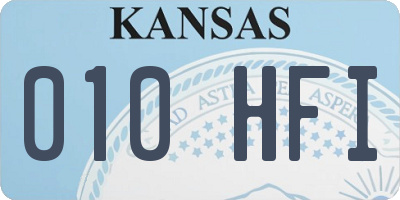 KS license plate 010HFI