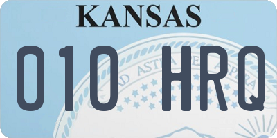 KS license plate 010HRQ