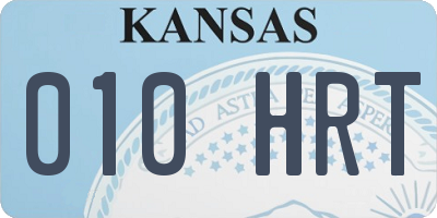 KS license plate 010HRT