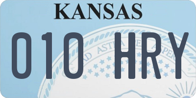KS license plate 010HRY