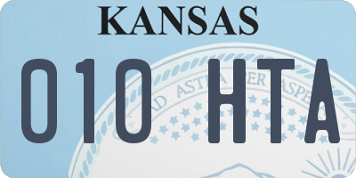 KS license plate 010HTA