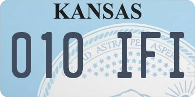 KS license plate 010IFI
