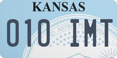 KS license plate 010IMT