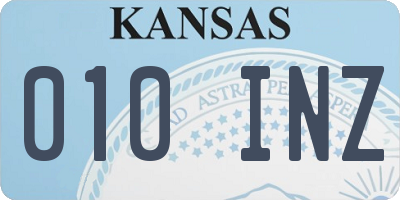 KS license plate 010INZ